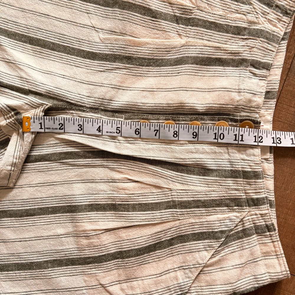 Anthropologie Women's Beachgoer Striped Linen Blend High Rise Shorts Siz… - Picture 8 of 15